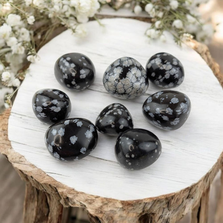 Snowflake Obsidian Tumbles - Zen Collection