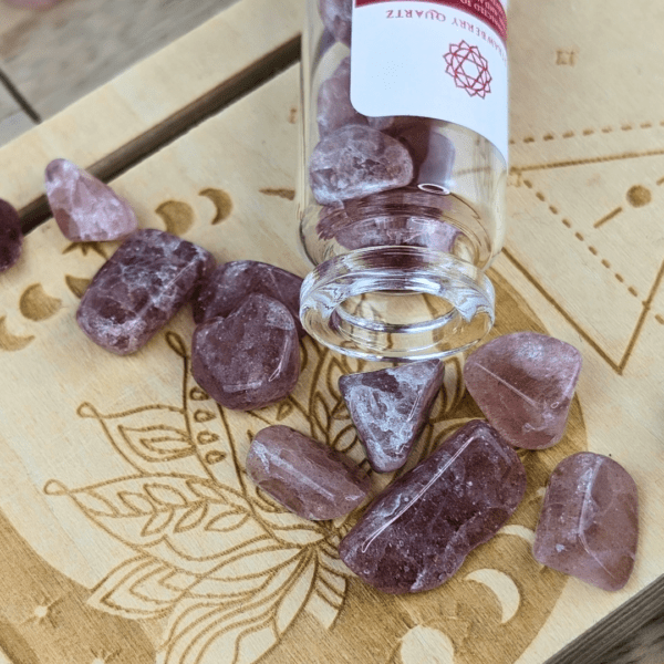 Strawberry Quartz Crystal Bottles - Zen Collection