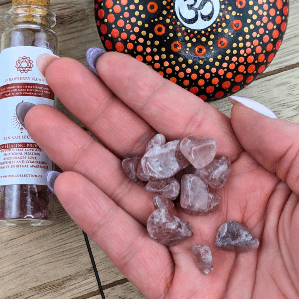 Strawberry Quartz Crystal Bottles - Zen Collection