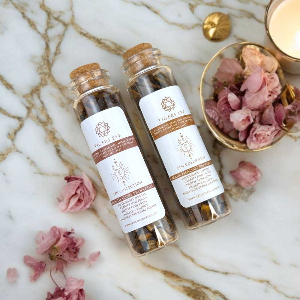 Tiger’s Eye Crystal Bottles - Zen Collection