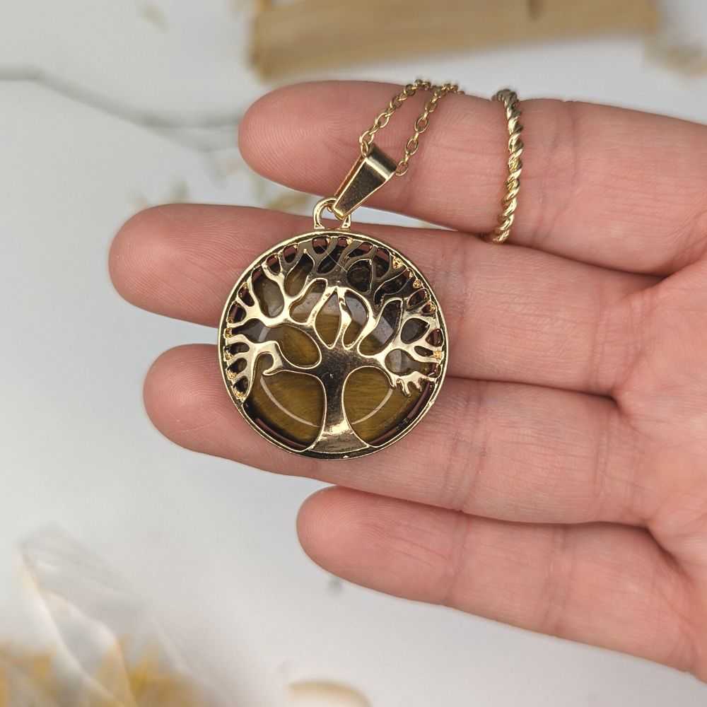 Tigers Eye Tree of Life Necklace - Zen Collection
