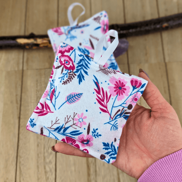 Lavender-filled sachets for calming and freshening