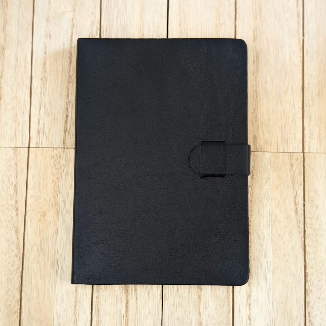 Black Vegan Leather Journal