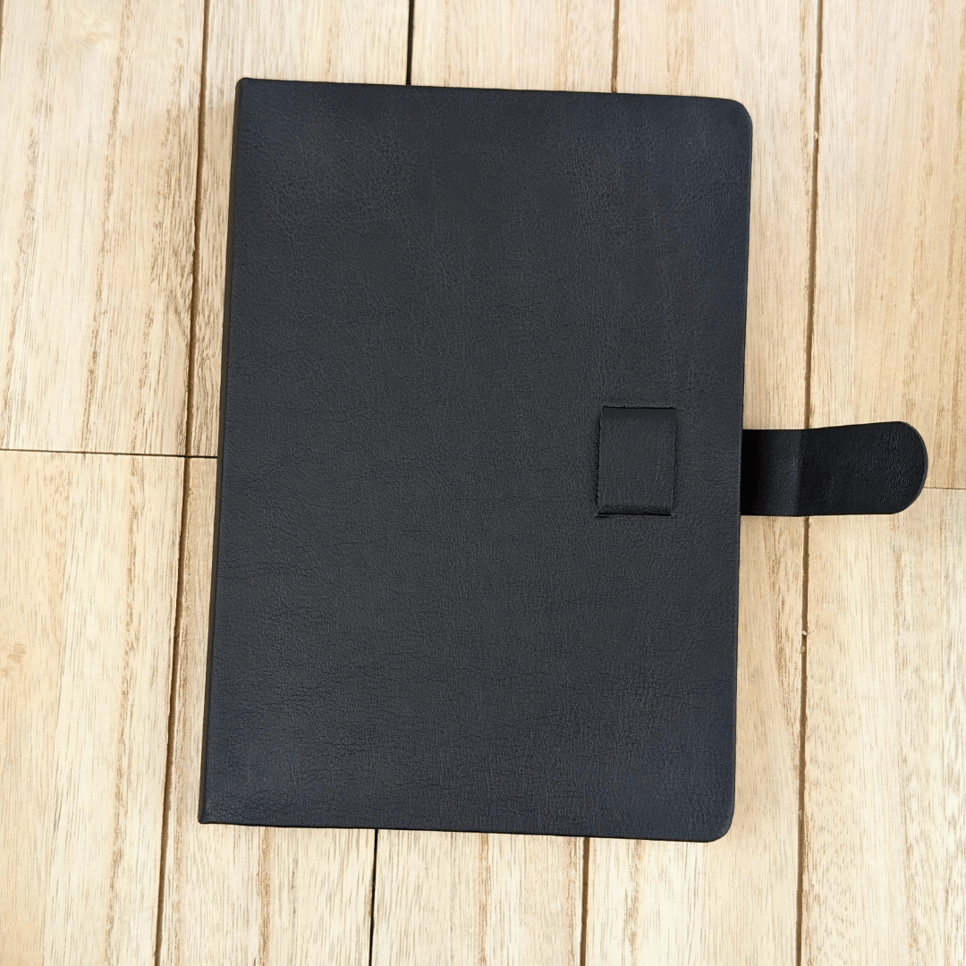 Black Vegan Leather Journal