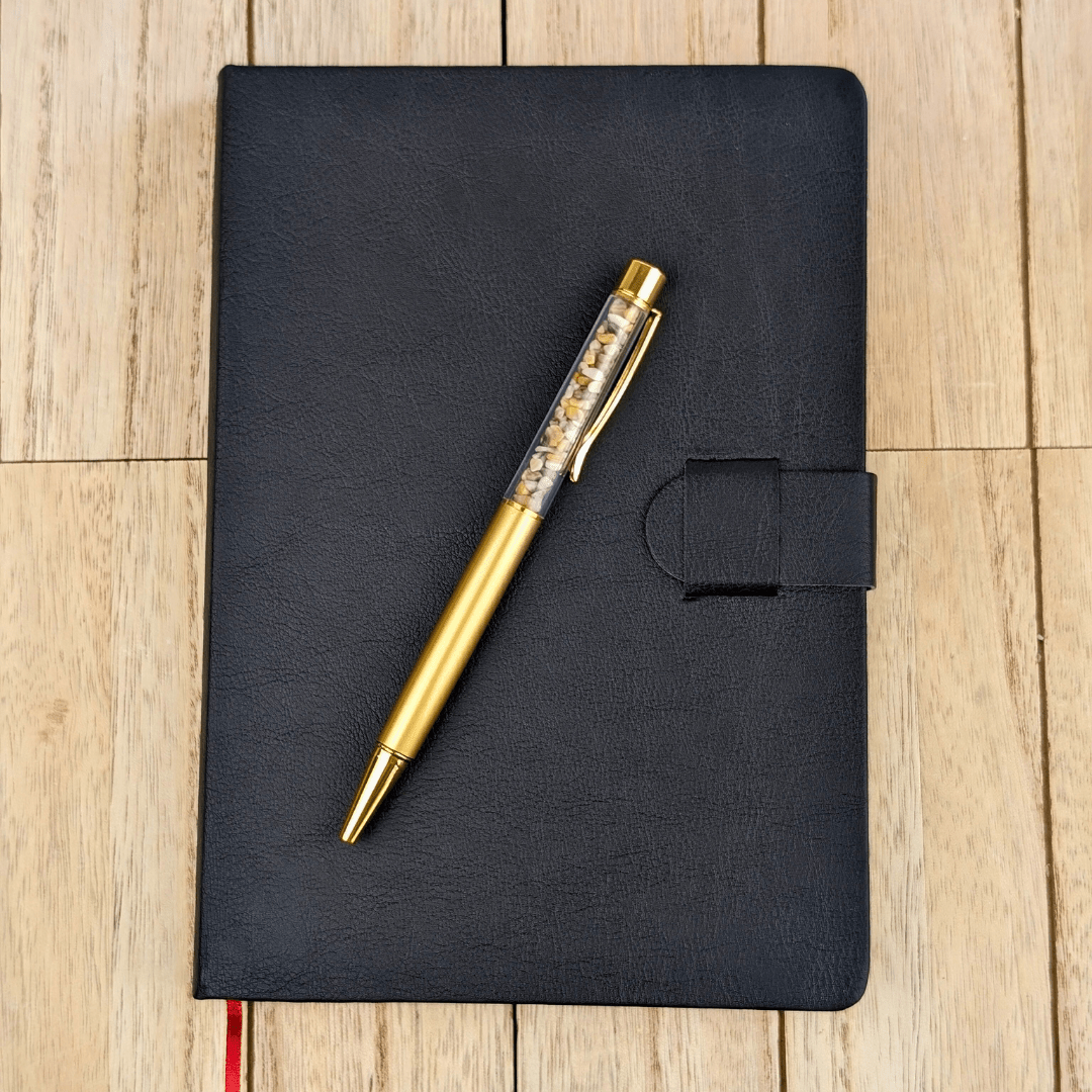 Black Vegan Leather Journal