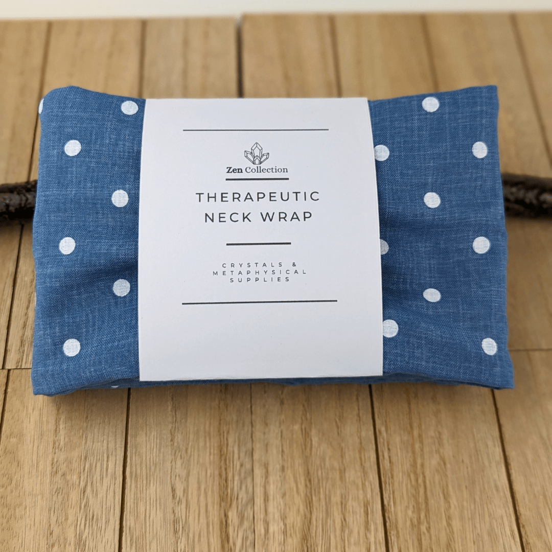 Blue Polka Dot Neck Wrap - Zen Collection