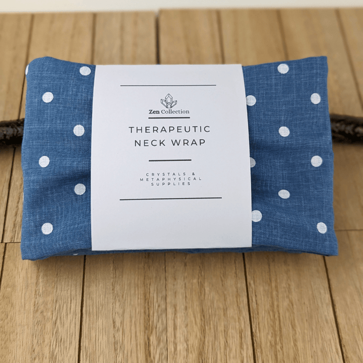 Blue Polka Dot Neck Wrap - Zen Collection