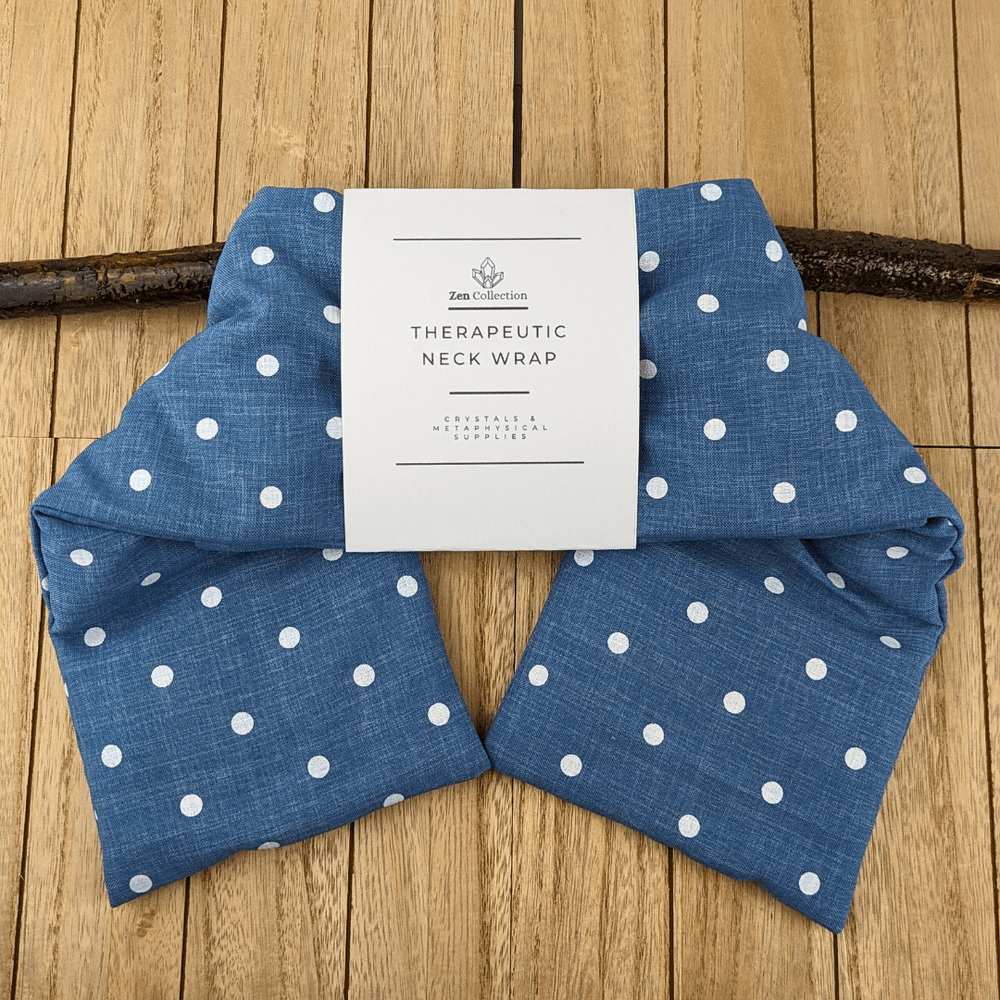 Blue Polka Dot Neck Wrap - Zen Collection