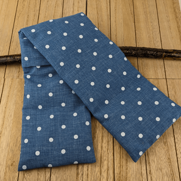 Blue Polka Dot Neck Wrap - Zen Collection