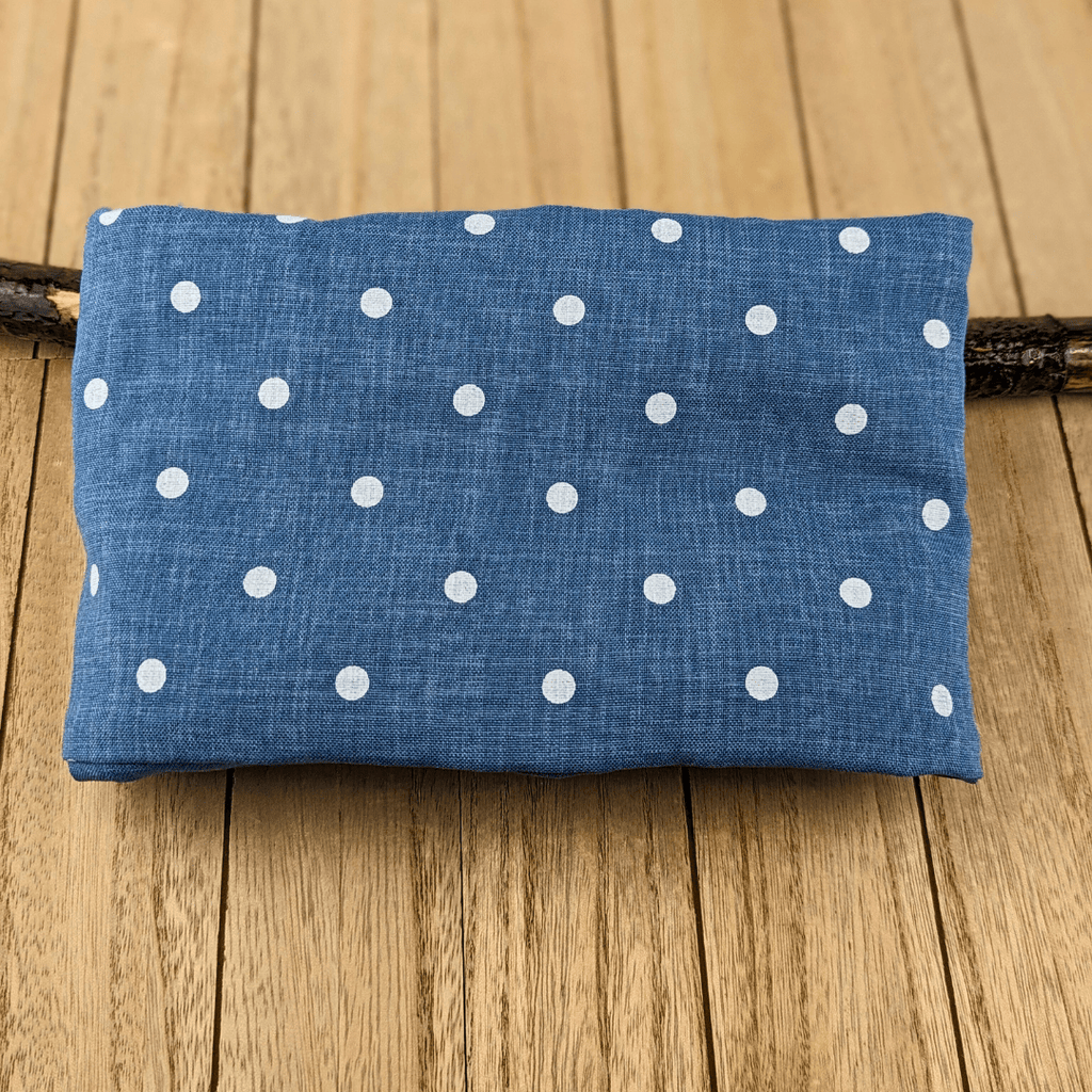 Blue Polka Dot Neck Wrap - Zen Collection