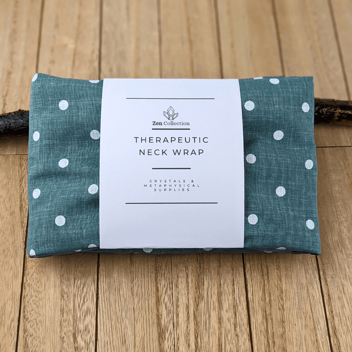 Green Polka Dot Weighted Neck Wrap by Zen Collection