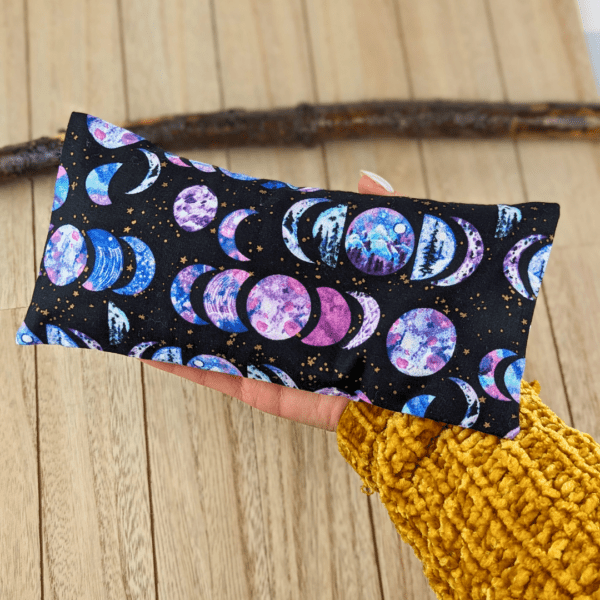 Zen Collection eye pillow with moon phase pattern