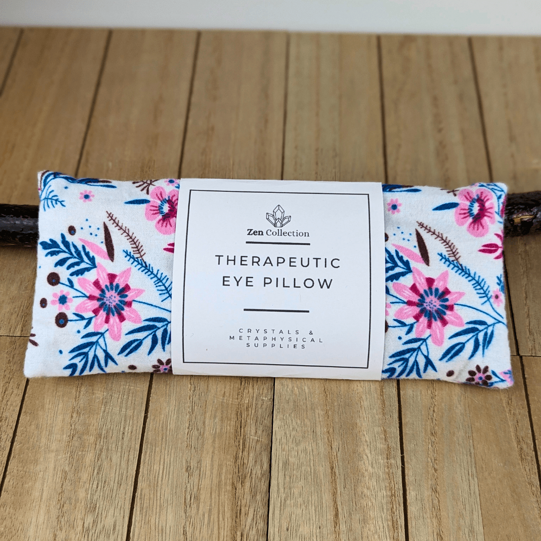 Eye pillow with floral wildflower design for relaxation