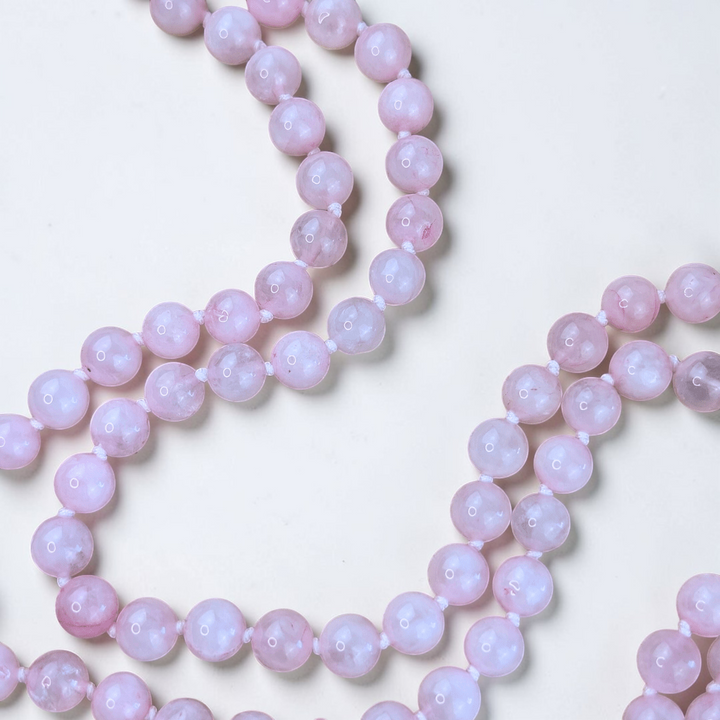 Ensemble Mala et Bracelet en Quartz Rose