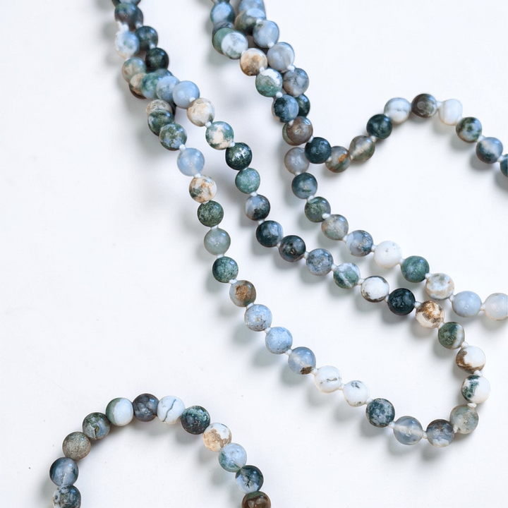 Ensemble Mala et Bracelet en Agate Arbre