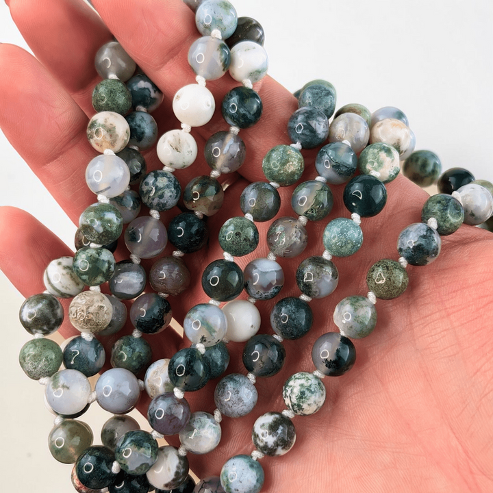Ensemble Mala et Bracelet en Agate Arbre