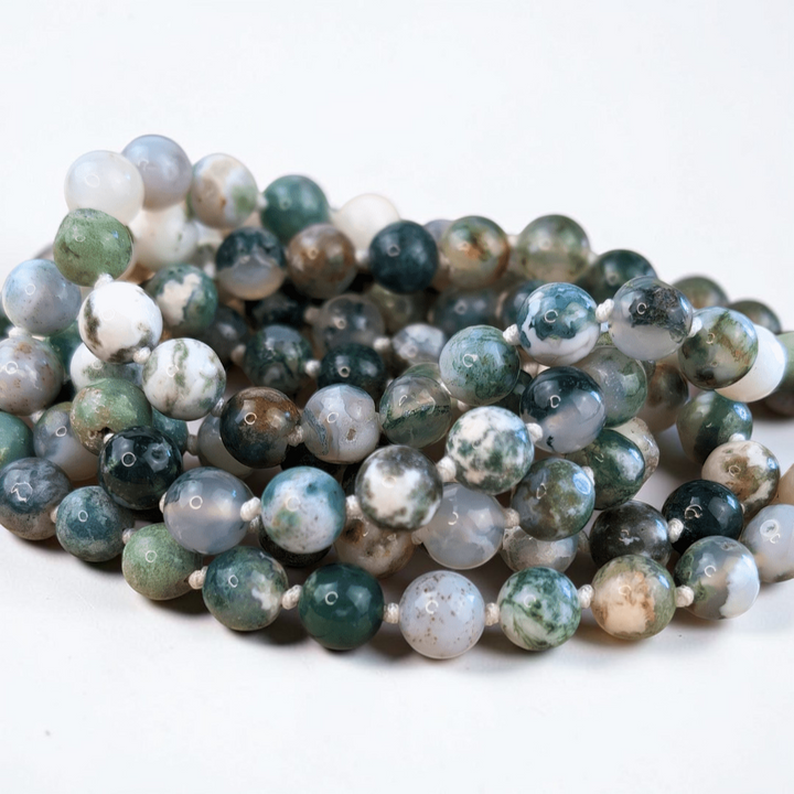 Ensemble Mala et Bracelet en Agate Arbre