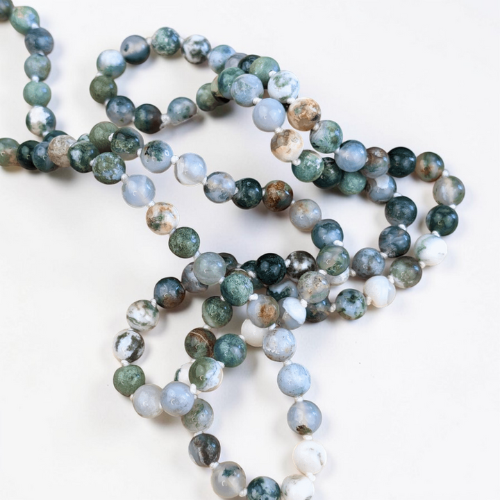 Ensemble Mala et Bracelet en Agate Arbre