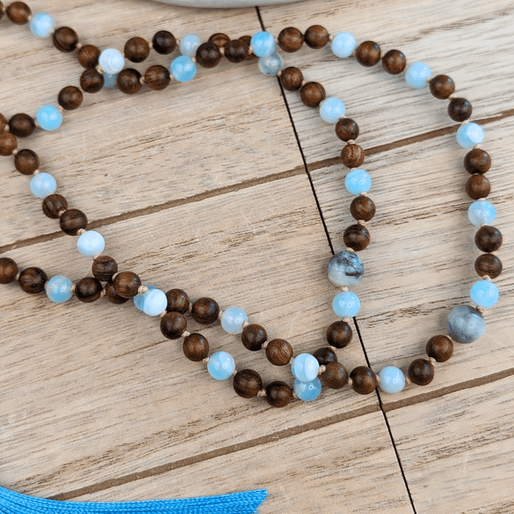 Mala en bois et agate