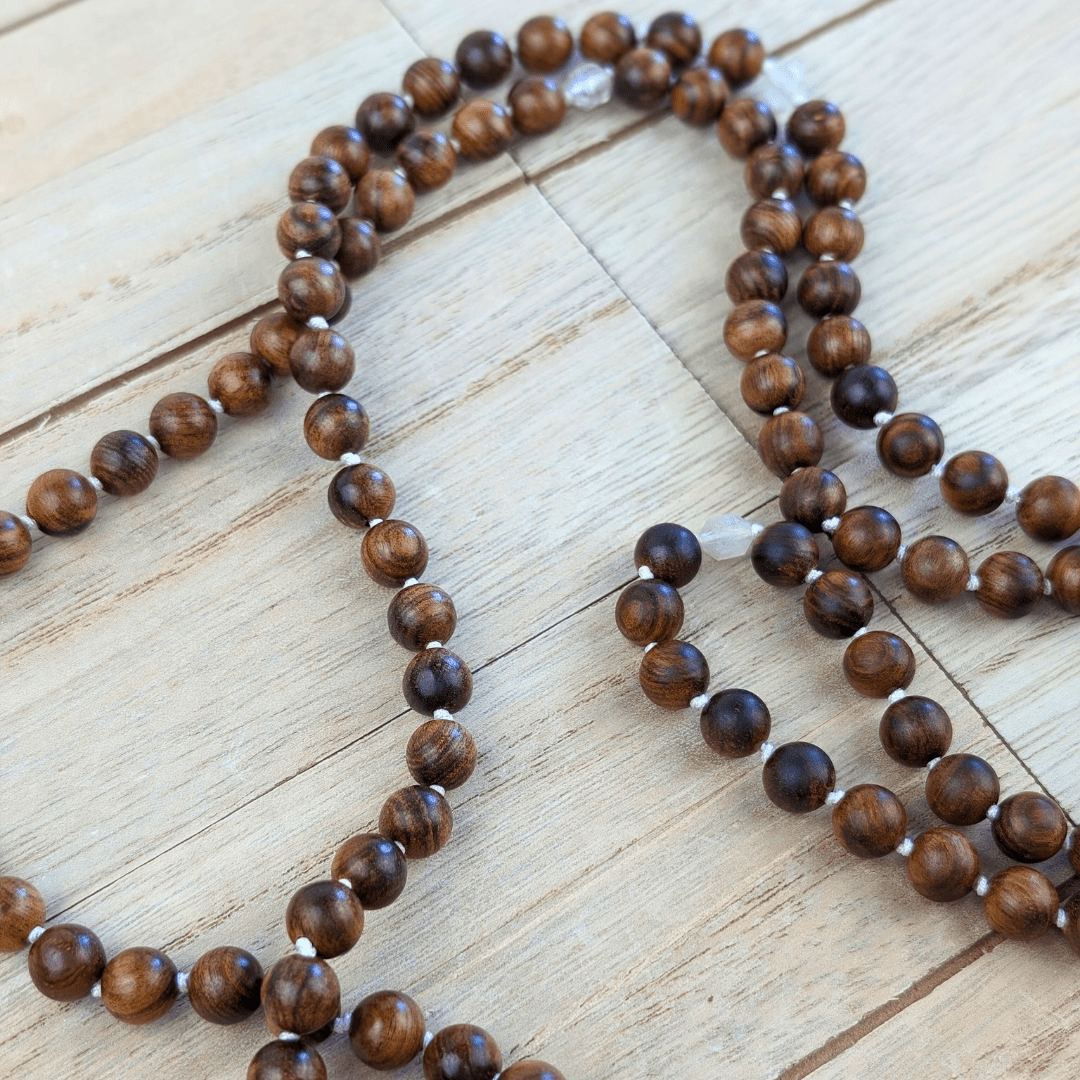 Mala de Méditation en Bois et Agate