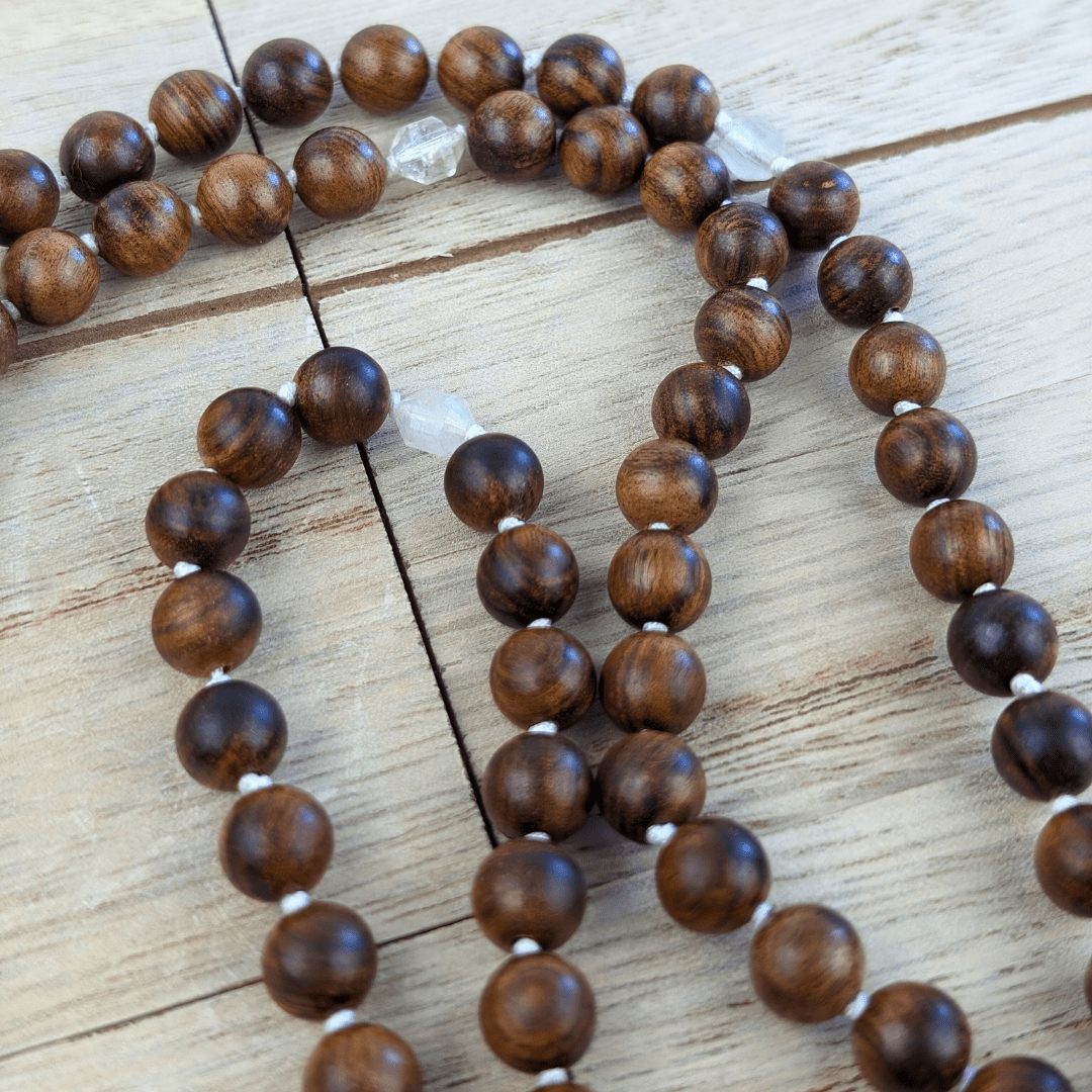 Mala de Méditation en Bois et Agate
