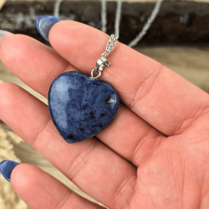 Collier Coeur en Sodalite