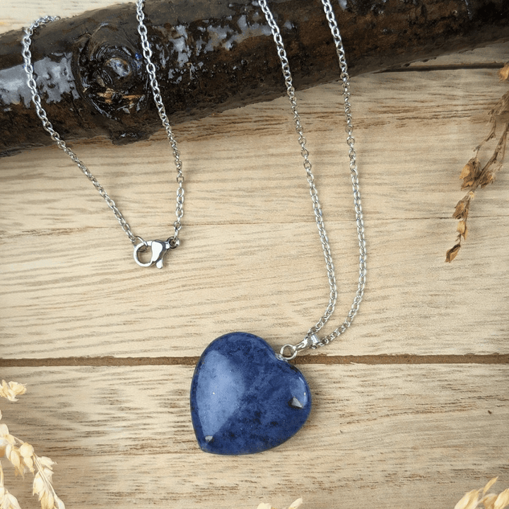 Collier Coeur en Sodalite