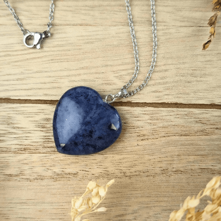 Collier Coeur en Sodalite