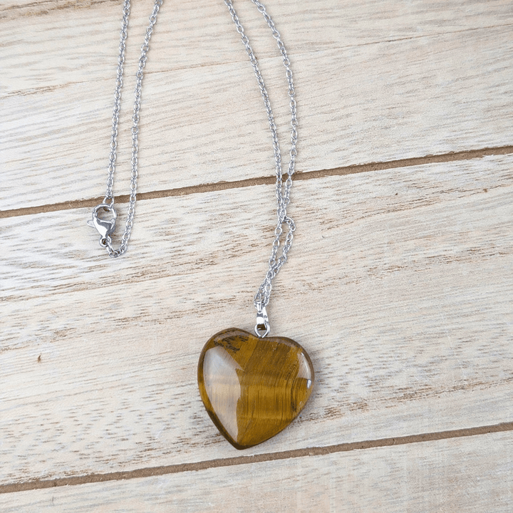 Collier Coeur Oeil de Tigre