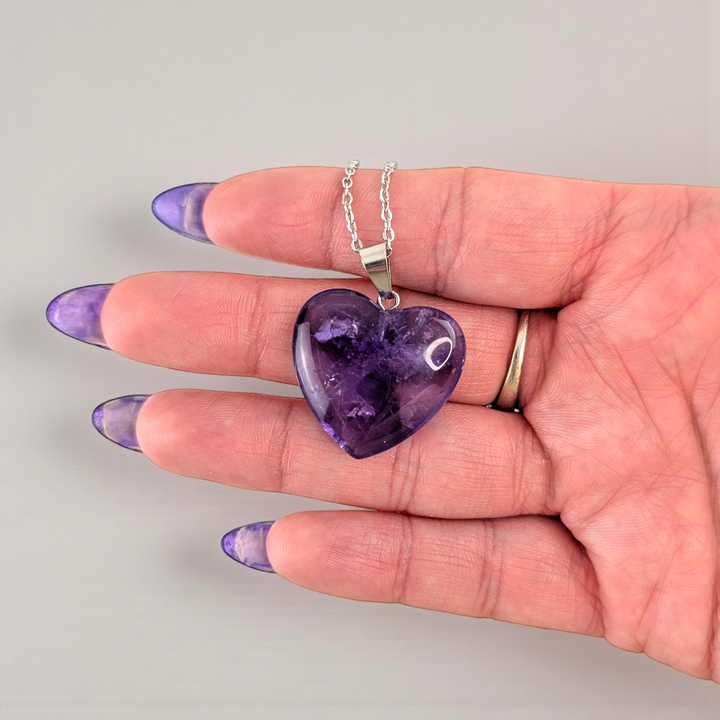 Amethyst Heart Necklace