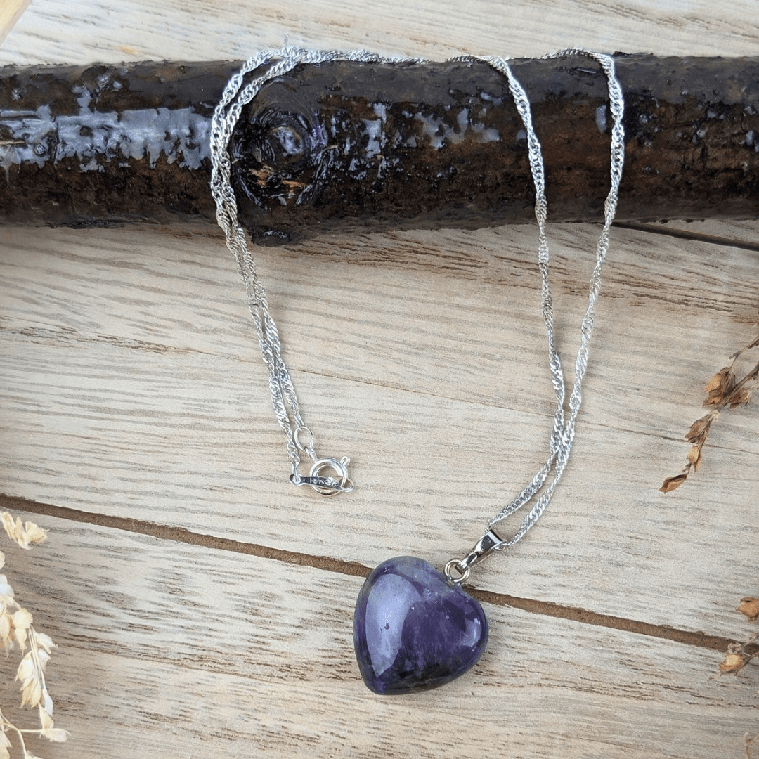 Amethyst Heart Necklace