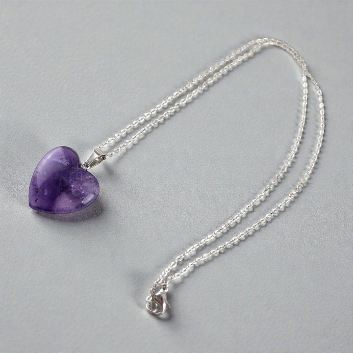 Amethyst Heart Necklace