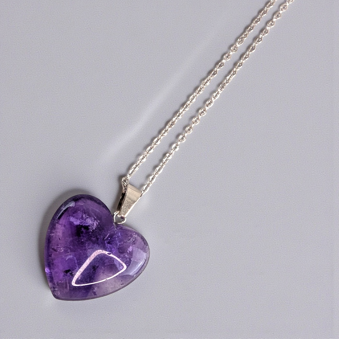 Amethyst Heart Necklace