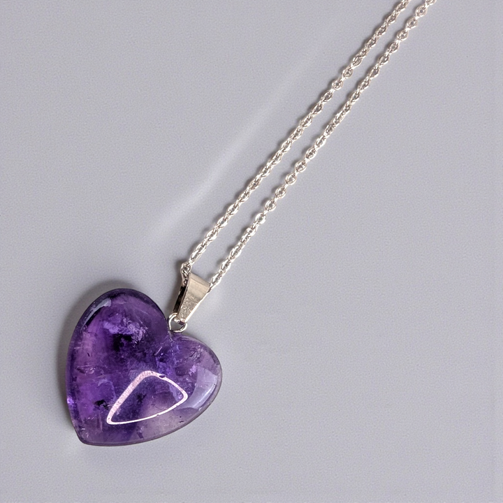 Amethyst Heart Necklace