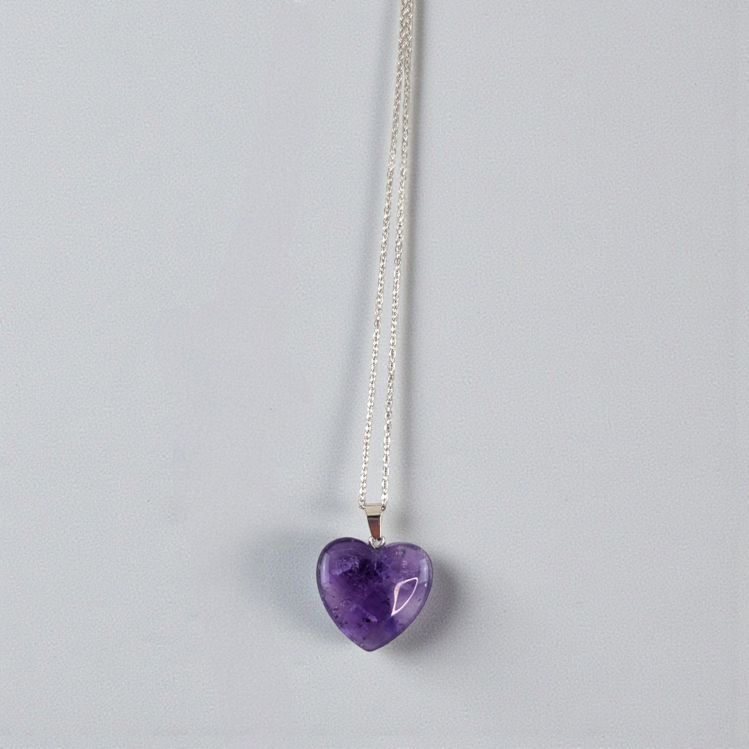 Amethyst Heart Necklace