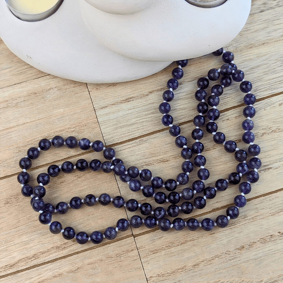 Amethyst Wrap Around Mala Necklace