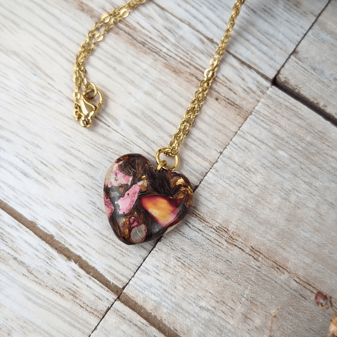 Bronzite and Pink Imperial Jasper Necklace