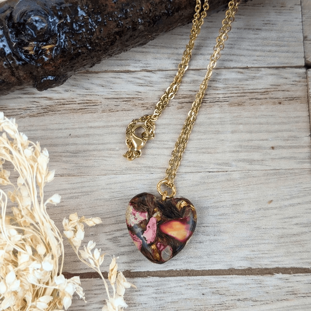 Bronzite and Pink Imperial Jasper Necklace
