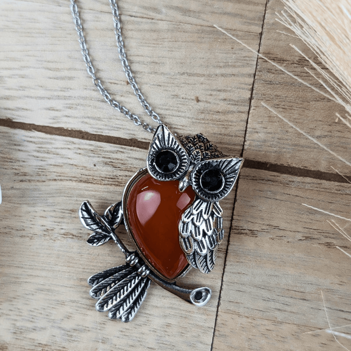 Carnelian Owl Necklace