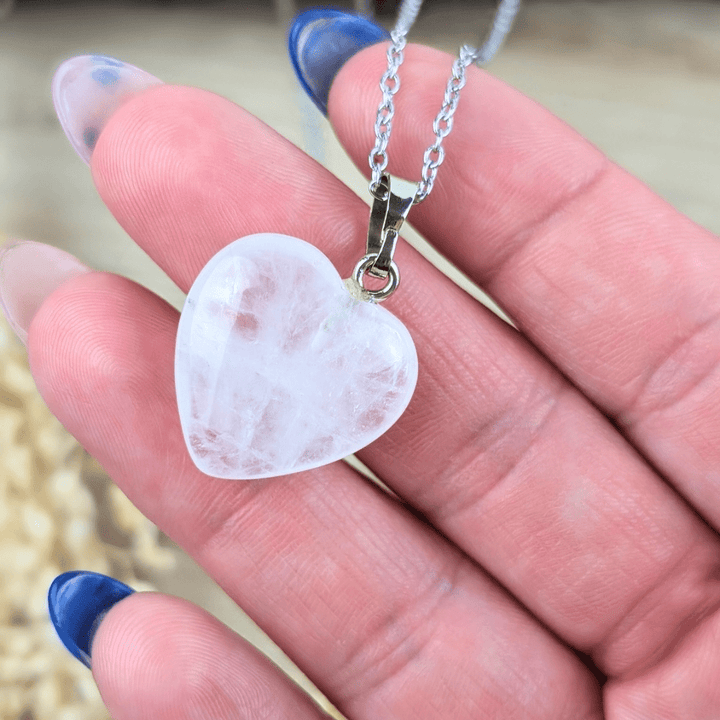 Clear Quartz Heart Necklace