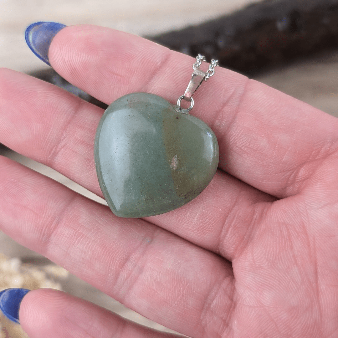 Green Aventurine Heart Necklace