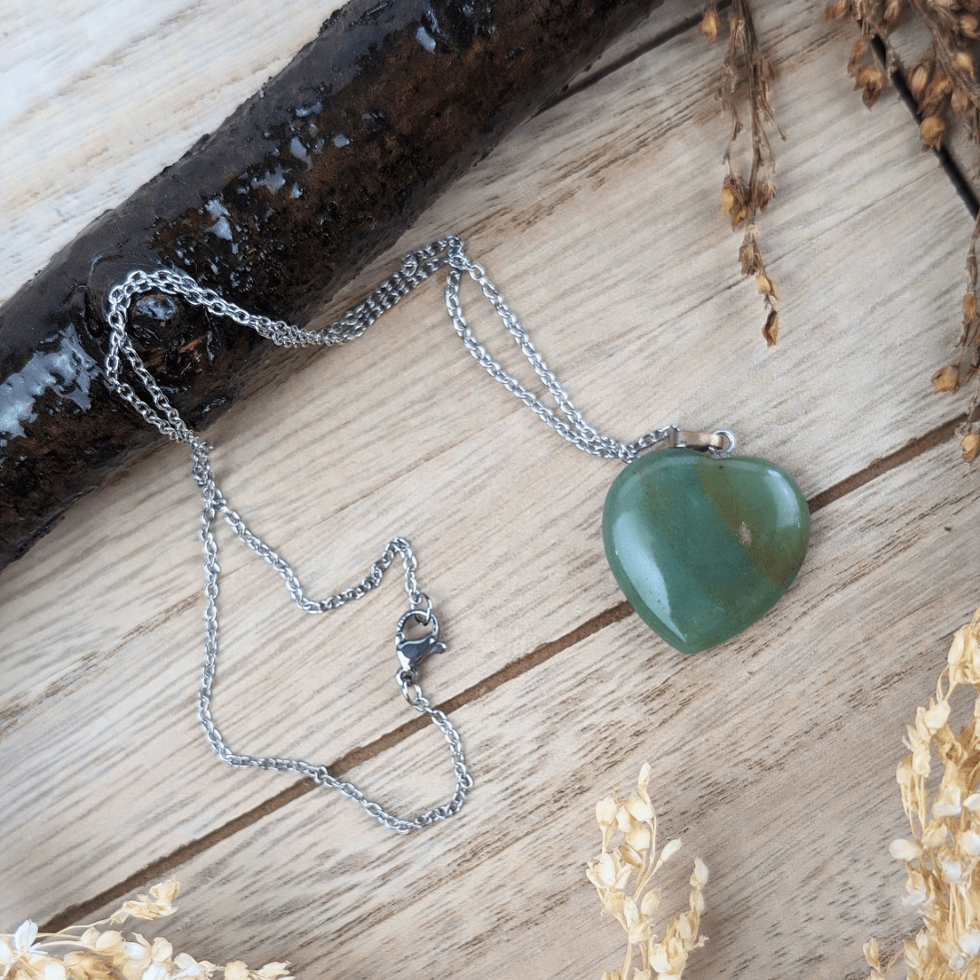 Green Aventurine Heart Necklace