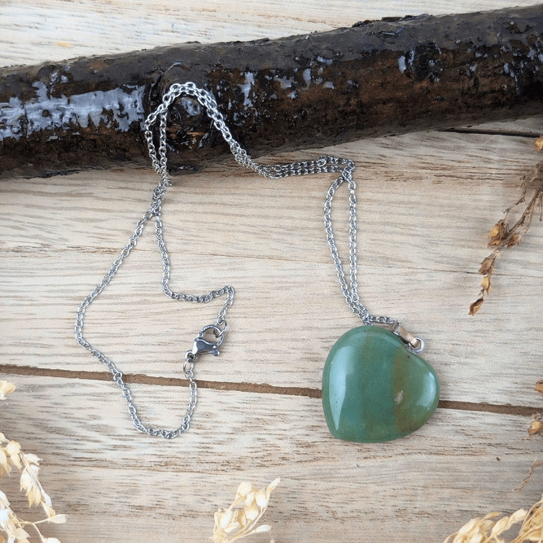 Green Aventurine Heart Necklace