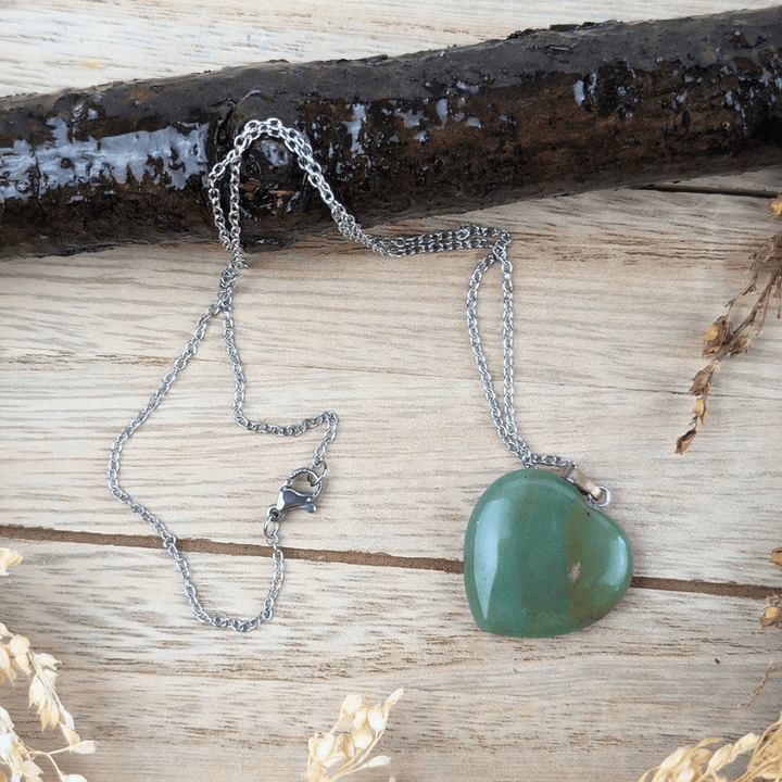 Green Aventurine Heart Necklace