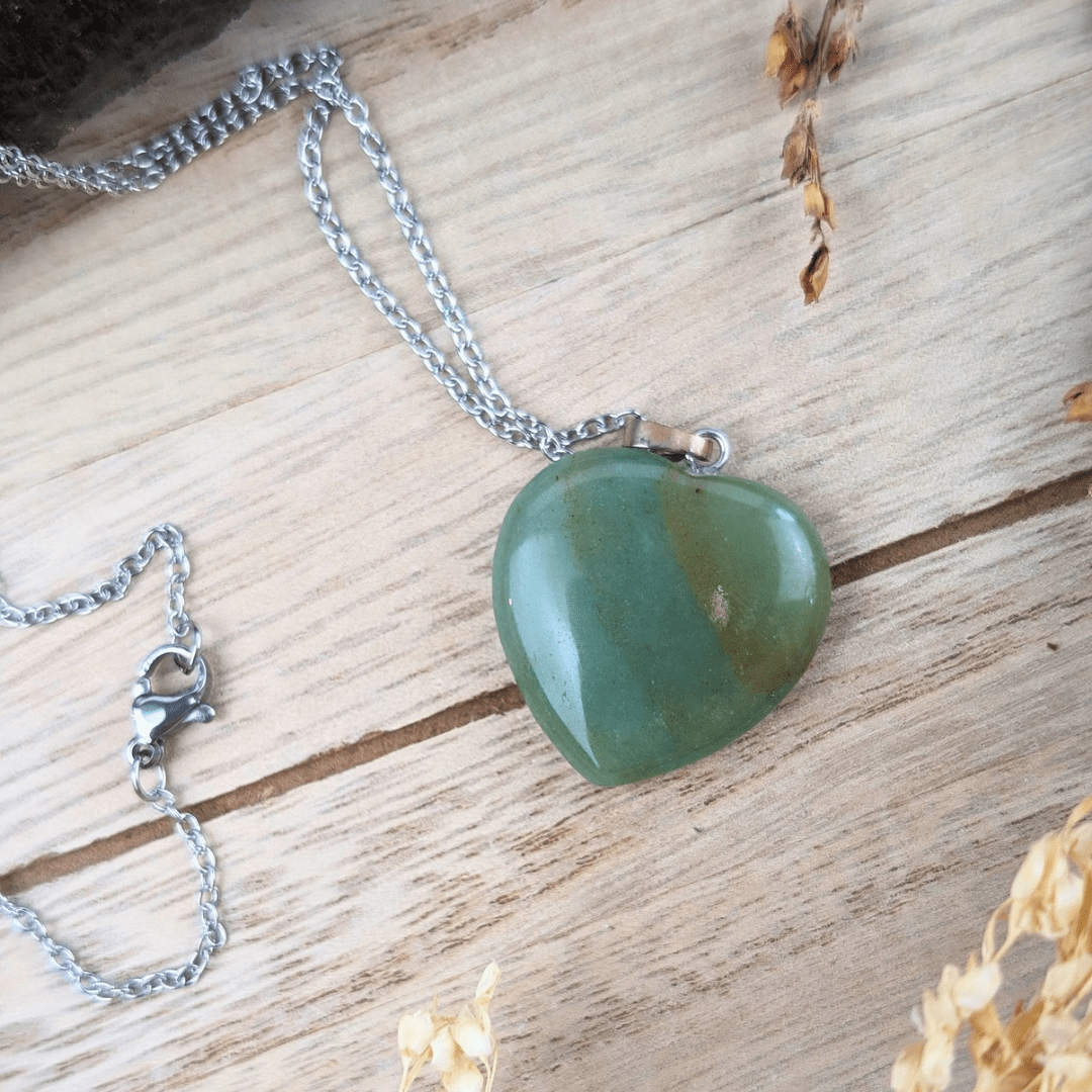 Green Aventurine Heart Necklace