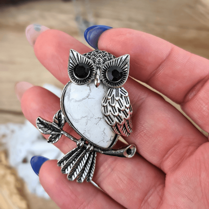 Collier Hibou Howlite