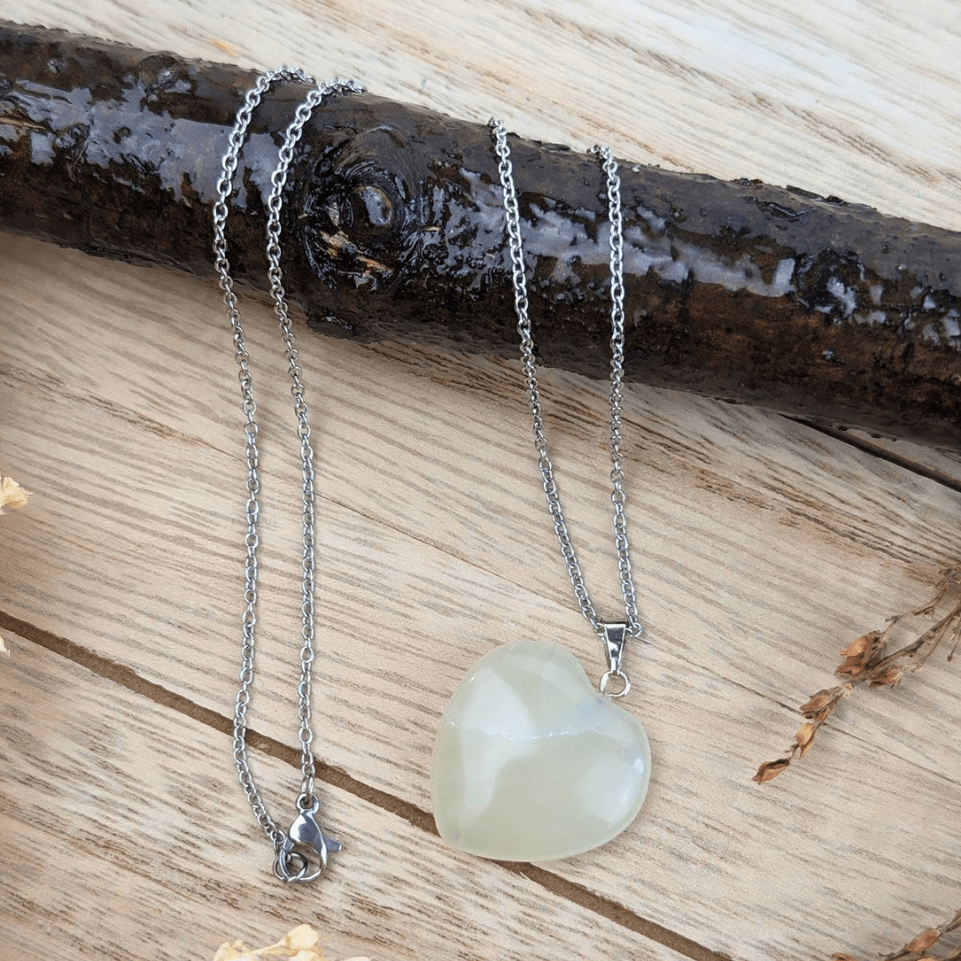 Collier Coeur en Jade
