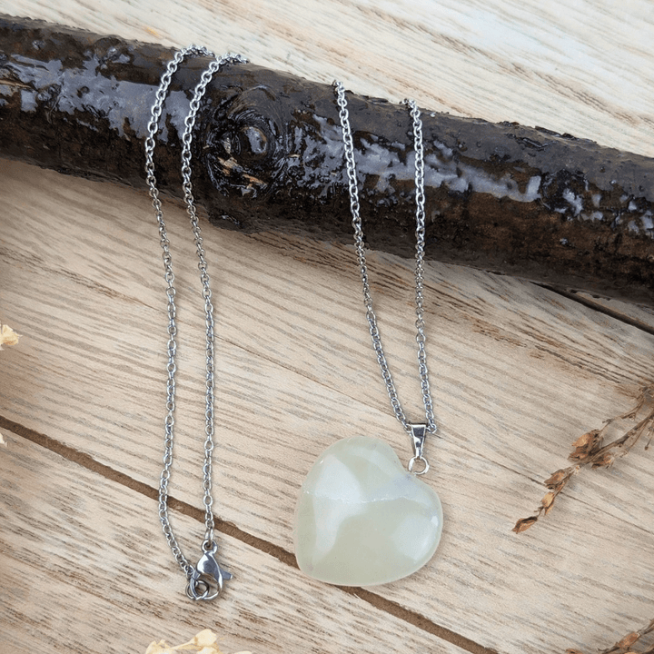 Collier Coeur en Jade