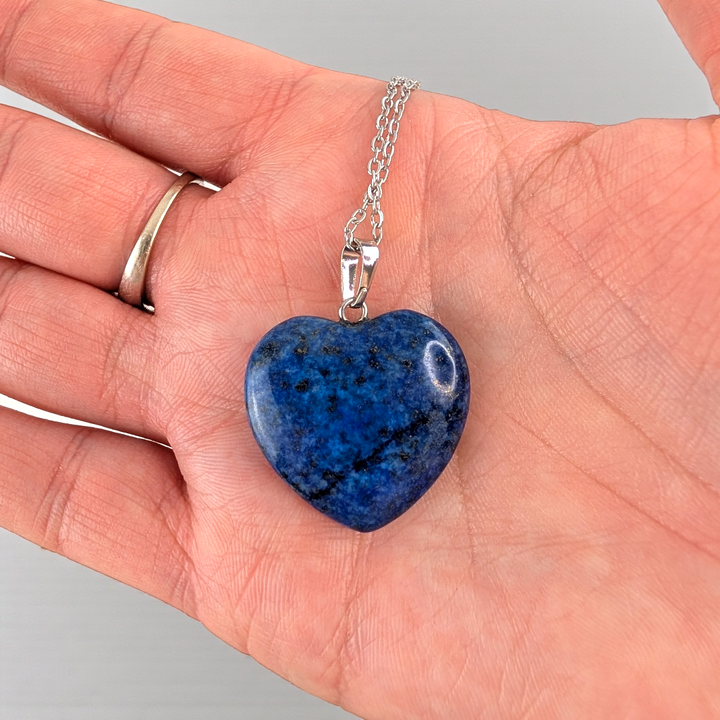 Collier coeur en lapis-lazuli