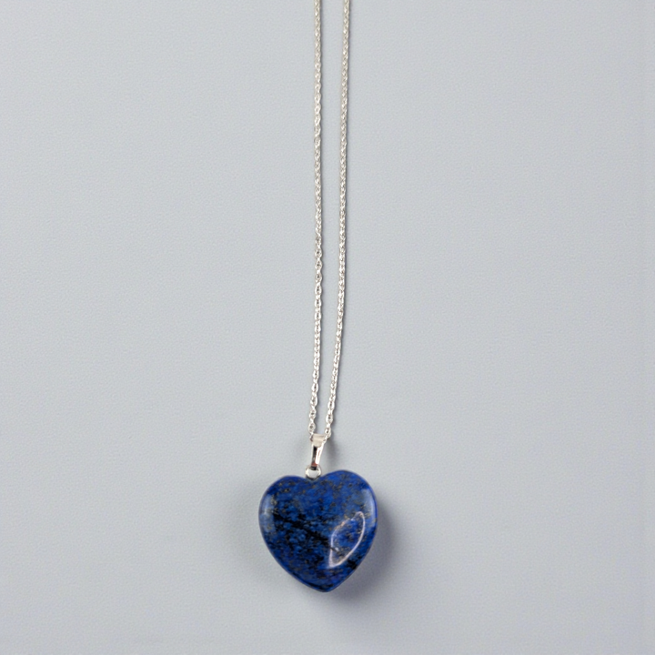 Collier coeur en lapis-lazuli